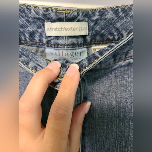 Ladies Villager Faded Distressed Jean Capri Cropped Cuffed Liz Claiborne Size 12 - Picture 5 of 9